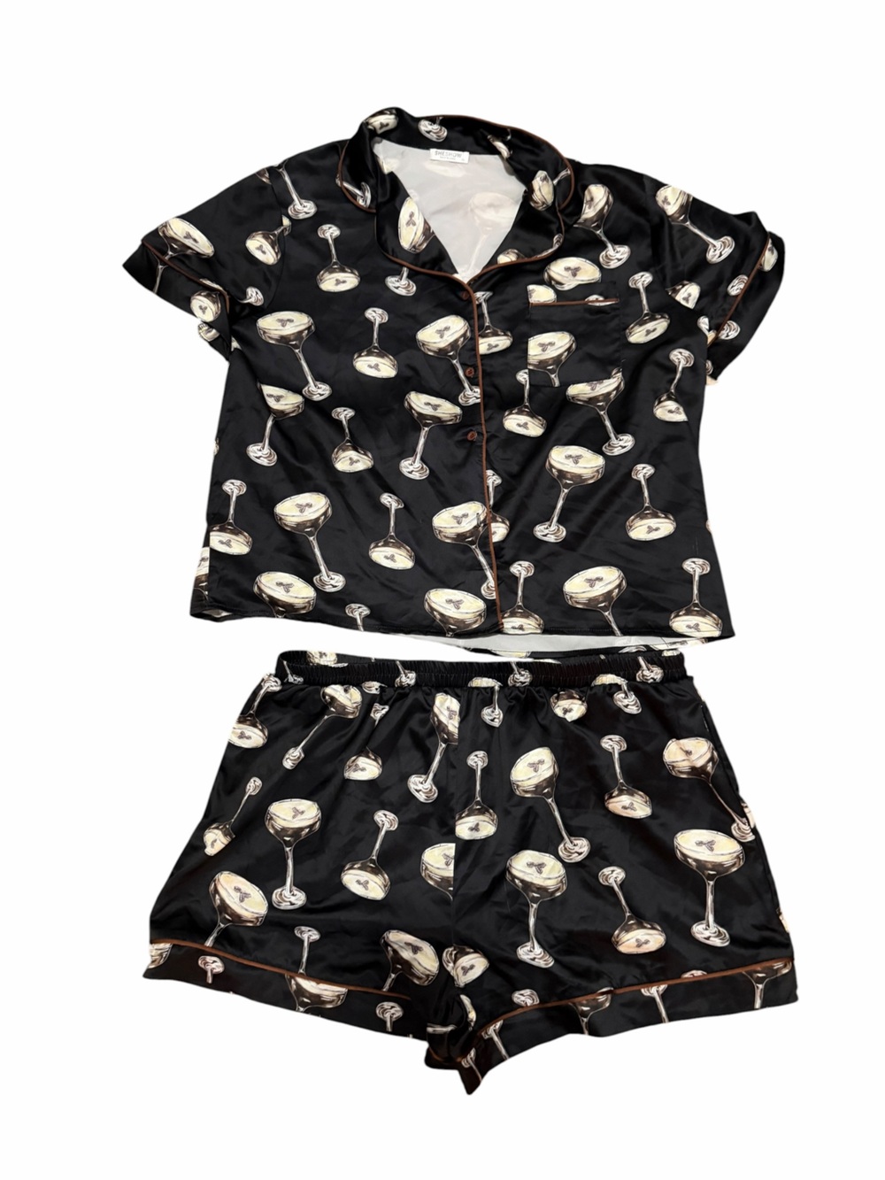 Sheshow x Target Espresso Martini Silky Black Pajama Set size XL - Picture 8 of 8